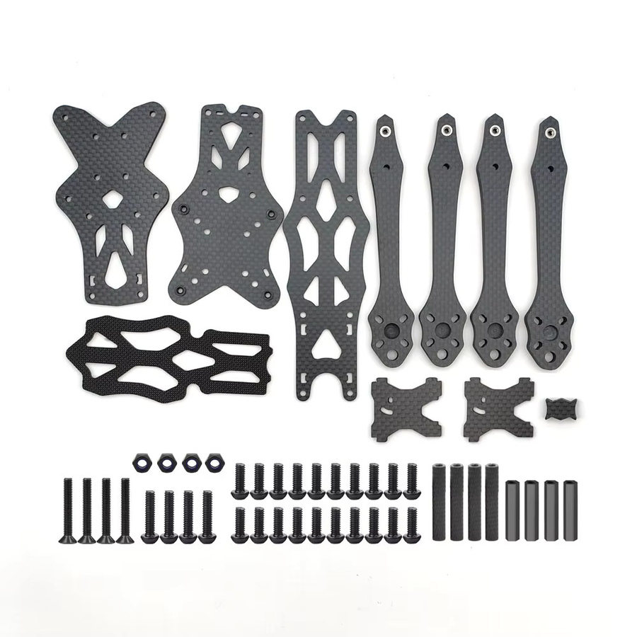 PHISITAL APEX Carbonfaser Quadcopter-Rahmenkit für Freestyle-Renndrohnen in Schwarz - Bild 2