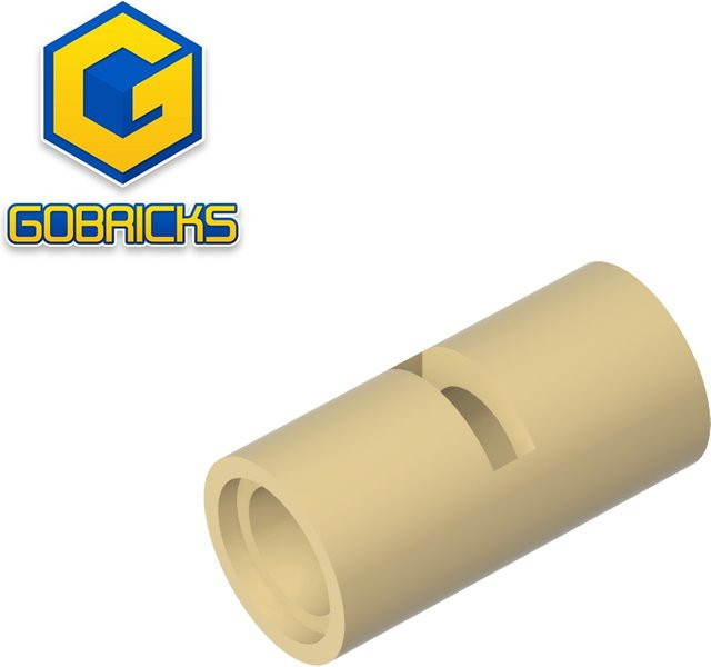 Gobricks GDS-887 Technischer Stiftverbinder rund in Beige, kompatibel mit Lego 62462, Kunststoff-Baustein-Zubehör für kreative DIY-Projekte - Bild 1