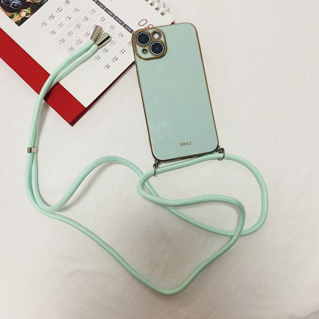 Xiaomi Crossbody Lanyard Handyhülle mit weichem Riemen für Redmi Note 13 12 11 10 Pro 5G 4G in Grün - Bild 1
