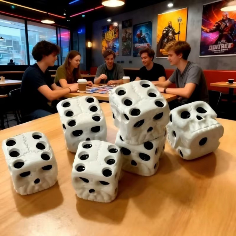 Meade Dungeons and Dragons Halloween-Würfelset, 5-teiliges Set, Weiß - Bild 5