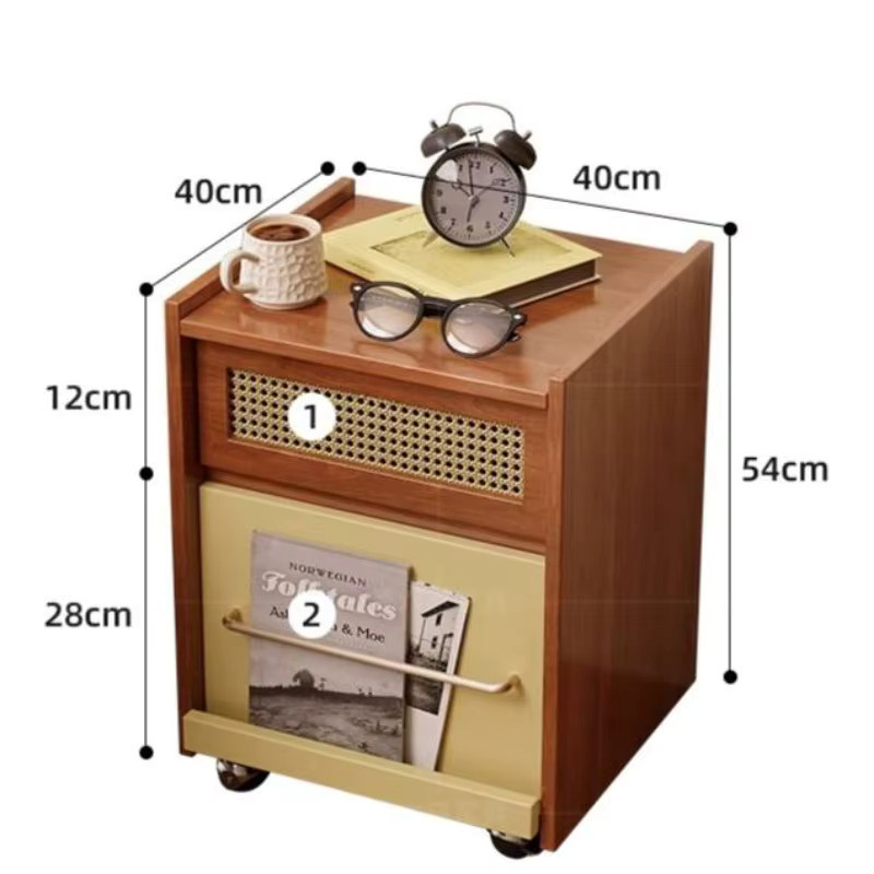 DUTRIEUX Nachttisch in klassischem Design mit Schublade, braun - Bild 2