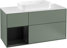 V&B Waschtischunterschrank Finion in Olivenmatt Lackierung, Breite: 120 cm, Tiefe: 50,1 cm, Höhe: 50,1 cm - Bild 1