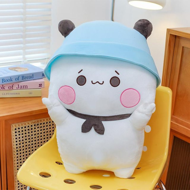 Yiran toy Bubbu Panda Plüschtier, Kuschelpuppe mit Eimerhut, 40cm - Bild 1