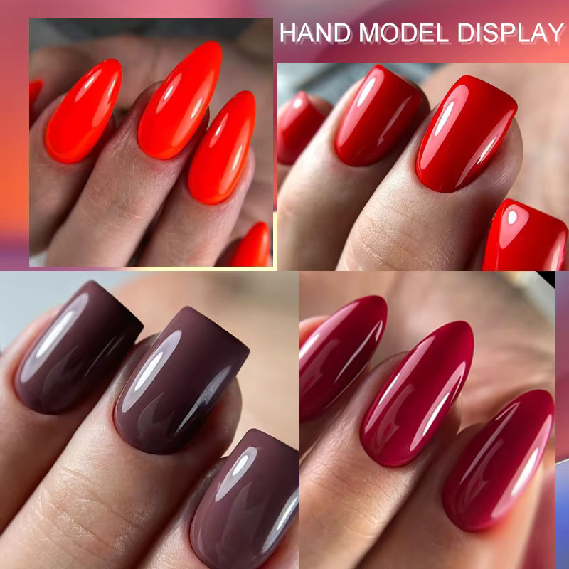 LILYCUTE Nagelgel, roter Glitzer, glänzend, 7 ml - Bild 4