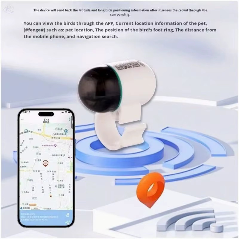 MLHJ Mini Echtzeit-GPS-Ortungsgerät als wasserdichter Taubenring in Weiß mit 4G-Netzwerk und LBS-Funktion für Android und iOS - Bild 3