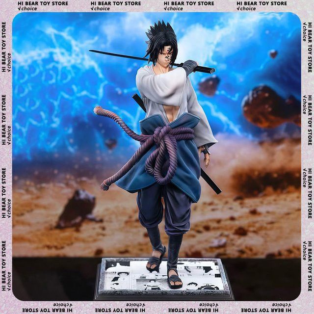 Bandai Anime Naruto Uchiha Sasuke Figur aus PVC in Multicolor als dekorative Statue für deinen Schreibtisch - Bild 1