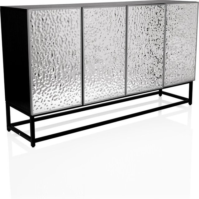 hjh LIVING Kommode METALLIO in Silber aus MDF und Metall im modernen Design - Bild 1