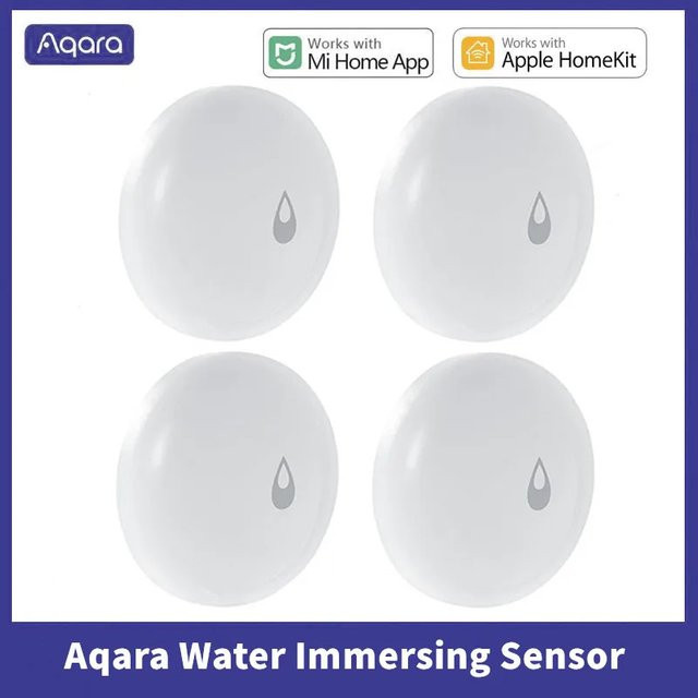 Aqara Wasser Leck Sensor ZigBee Wasserdetektor mit Alarm für Smart Home, Weiß - Bild 1
