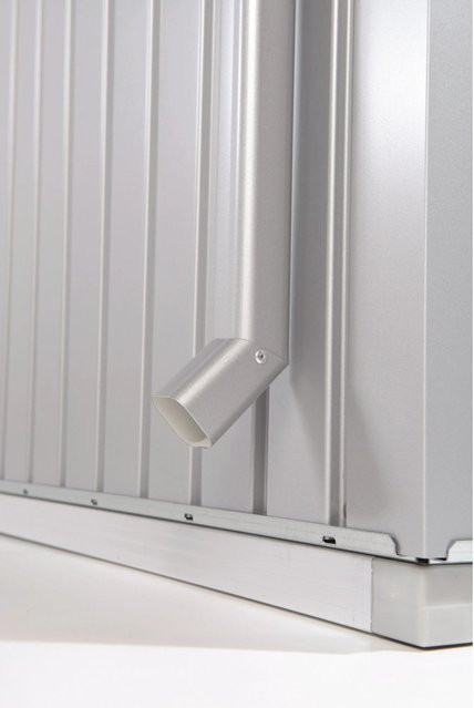 Biohort Regenfallrohr-Set Europa aus Stahlblech in Silber-Metallic, B x H: 3,9 x 170 cm - Bild 1