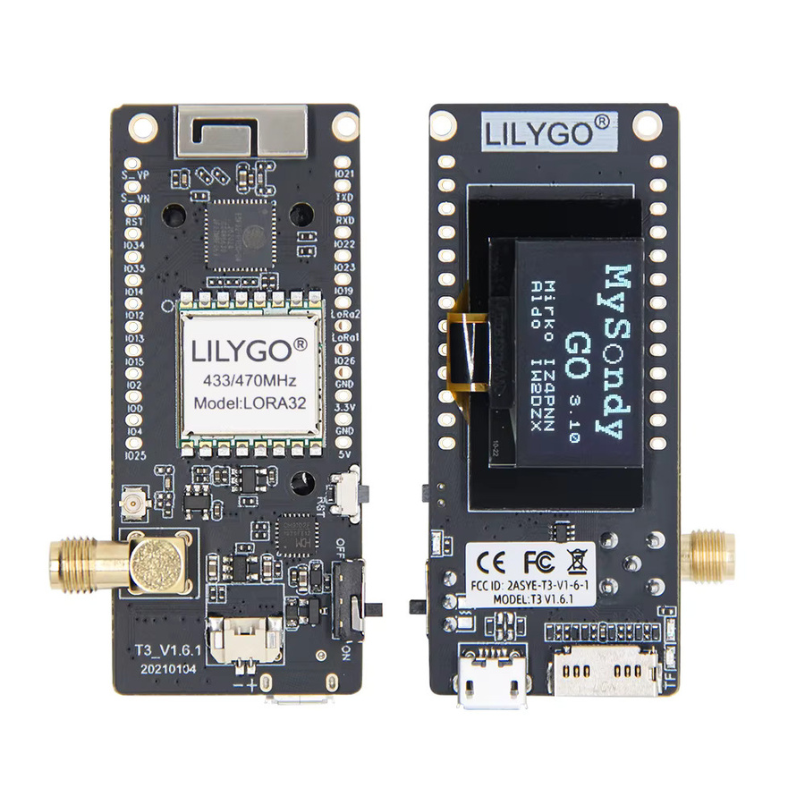 LILYGO MySondy GO LoRa32 V2.1_1.6.1 ESP32 LoRa DEV Board 433MHz mit OLED in Schwarz zum Empfang von RadioSonde-Signalen - Bild 2