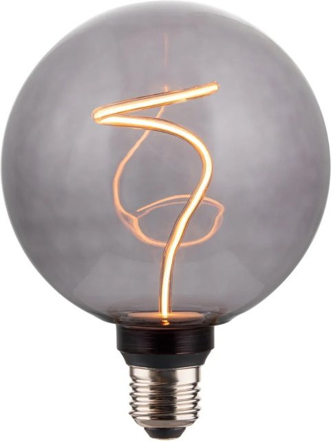 ENOVALITE LED Filament Leuchtmittel YARN GLOBE E27 Dimmbar Warmweiß Rauchglas - Bild 1