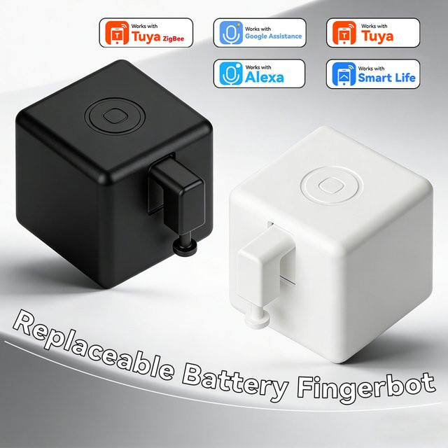 Vivilife Fingerbot Plus Smart Button Pusher 3D DIY Fernbedienungsroboter in Schwarz für Tuya Zigbee WiFi Bluetooth mit Alexa und Google Sprachsteuerung (Hub erforderlich) - Bild 1