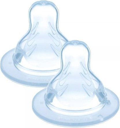 MAM Flaschensauger Größe X aus Silikon in Transparent mit flacher Form - Bild 1