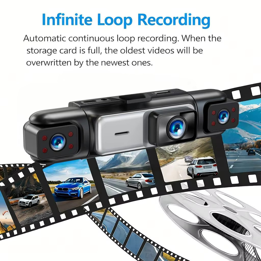 Etymoofox 4-Kanal WLAN-Dashcam in Schwarz mit 360° DVR-Funktion, APP-Steuerung, 24H Parkmodus und IR-Nachtsicht - Bild 5