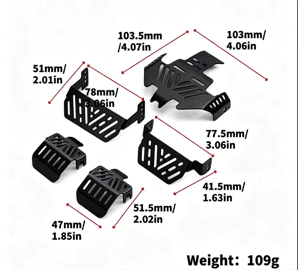 Traxxas Metall-Unterfahrschutz-Set, 7-teiliges Set, Schwarz - Bild 3