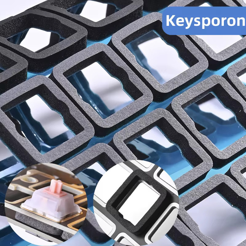 Mechanische Tastatur Zubehör Set mit PCB Switch Pad, Schalldämpfer Baumwolle, Schraubenpolster und Stahlplattenpolster sowie E-Keyporon für Hotswap Custom Gamer Tastaturen - Bild 3