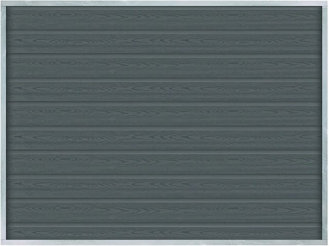 Plus WPC Sichtschutzzaun Artura Holz Schiefergrau B: 135 cm, H: 180 cm - Bild 1