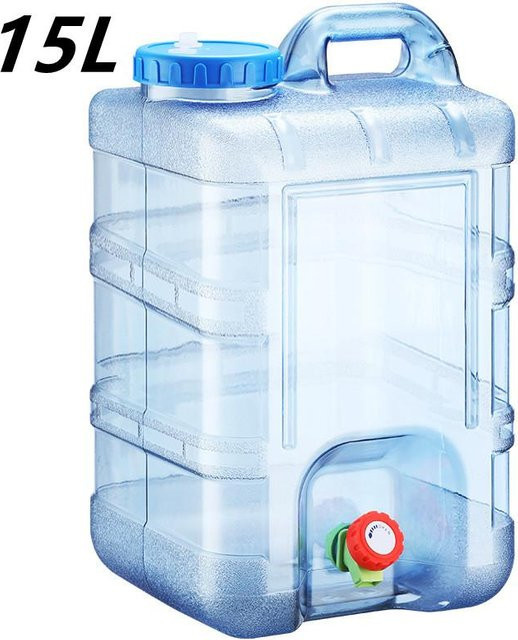 Mood Jungle Camping-Wasserbehälter mit Wasserhahn, blau und transparent, 15 l - Bild 1