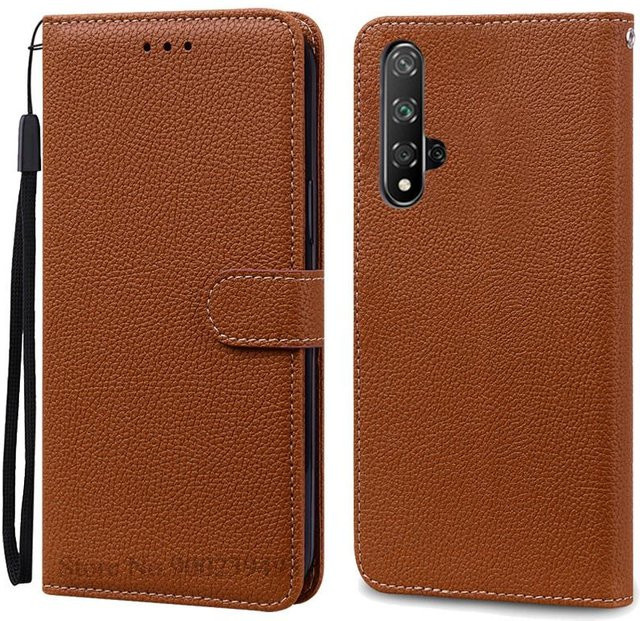 Brieftasche Flip Cover Hülle für Huawei Nova 5T (YAL-L21, YAL-L61, YAL-L71) in Braun - Bild 1