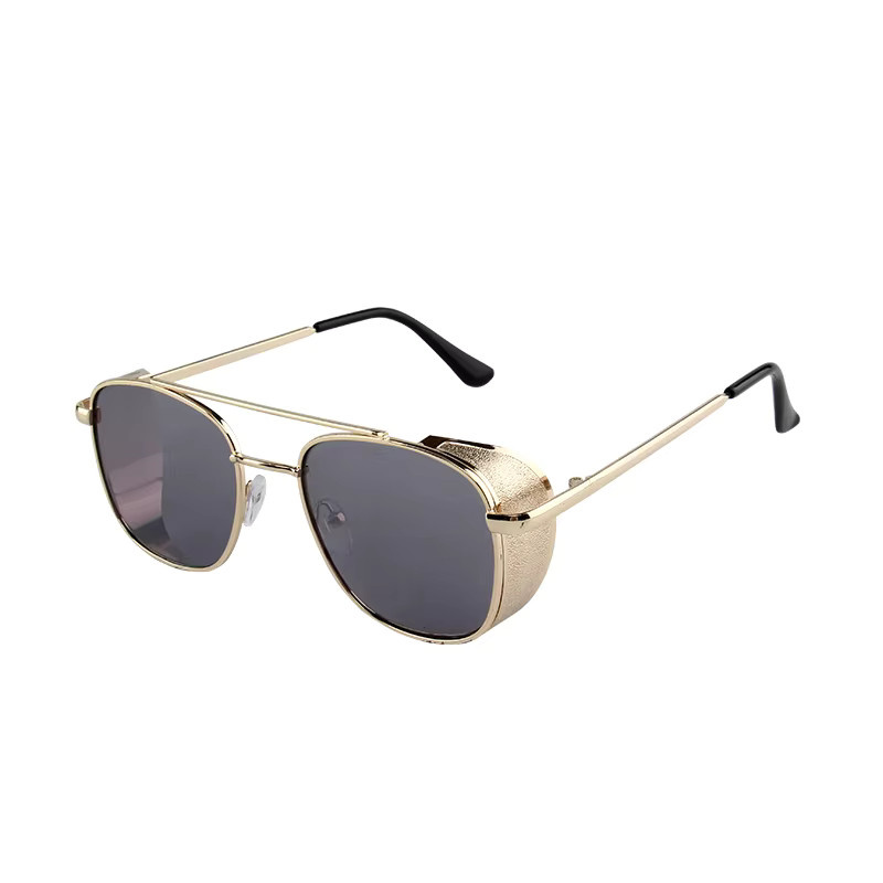 Kenbo Sonnenbrille, Runde Metallfassung, Vollrand, Gold, Unisex - Bild 3