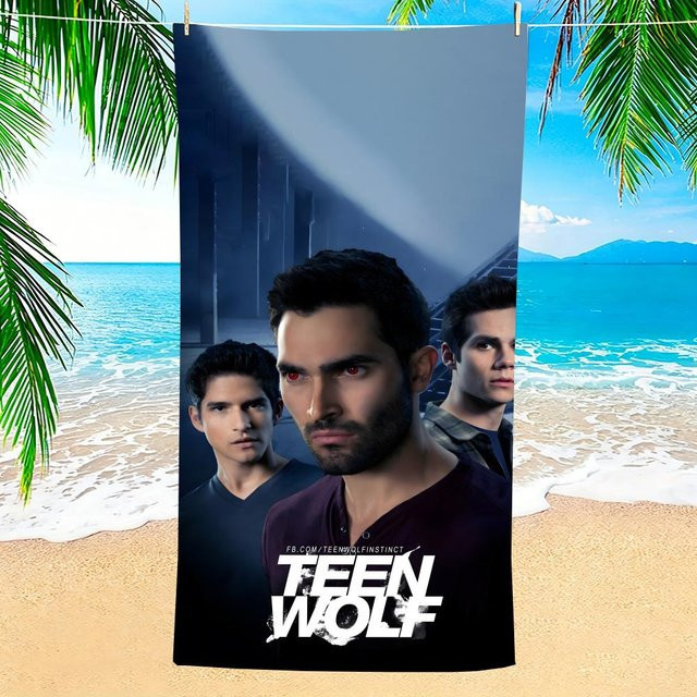 T-Teen Wolfs Handtuch aus Mikrofaser, schnelltrocknend und sandfrei, Multicolor, Breite: 60 cm, Höhe: 35 cm - Bild 1
