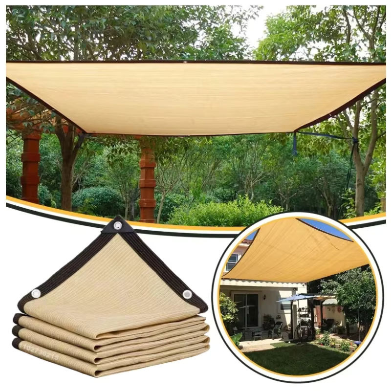 GFDYML Sonnensegel Beige Rechteckige Überdachung mit UV-Schutz für Garten, Terrasse und Pergola - Bild 7