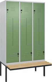 C+P Z-Spind Classic PLUS Sitzbank mit 6 Fächern und Buche-Hartholz Sitzfläche, B/T/H: 212 x 120 x 81,5 cm - Bild 1