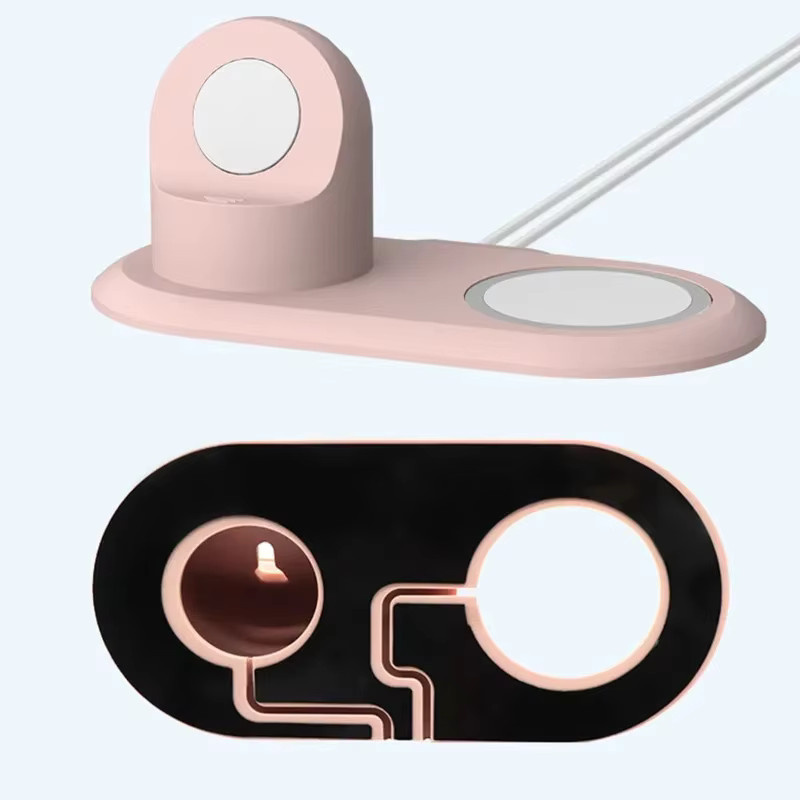 OAKCHARM Silikon Handyhalter Ständer für iPhone 13 Pro Max und Apple Watch MagSafe Ladestation Dockingstation - Bild 5