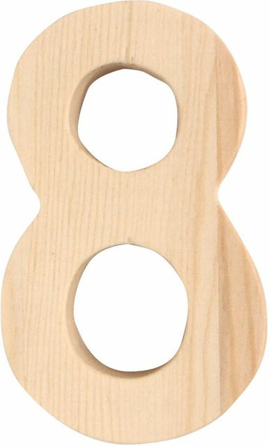 Rico Design Holz-Zahl 8 mit einer Höhe von 8 cm - Bild 1
