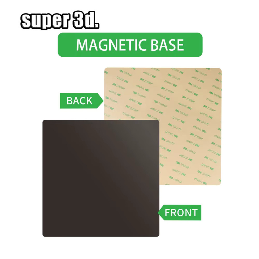 IdeaFormer Magnetischer Aufkleber mit 3M Adhesive für 3D-Drucker-Bettbasis, Schwarz - Bild 2
