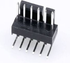 Molex Einbau-Stiftleiste in Schwarz mit 6 Polen und einem Rastermaß von 2,54 mm - Bild 1