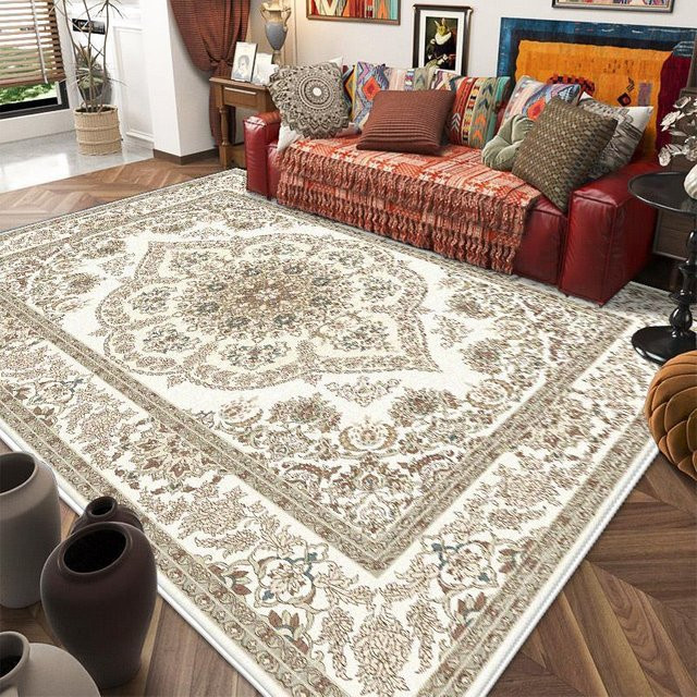 JGJG Europäischer Luxus Flurläufer mit geometrischem Design, rutschfest und waschbar, B/T: 60 x 90 cm - Bild 1