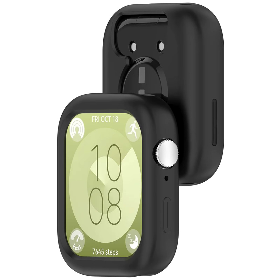 LCAPLE Hülle für Huawei Watch Fit 3, Silikon, Schwarz, Unisex - Bild 4