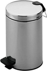 Keuco Abfallbehälter Standmodell mit Pedal aus Edelstahl, 5 l, Schwarz/Silber - Bild 1