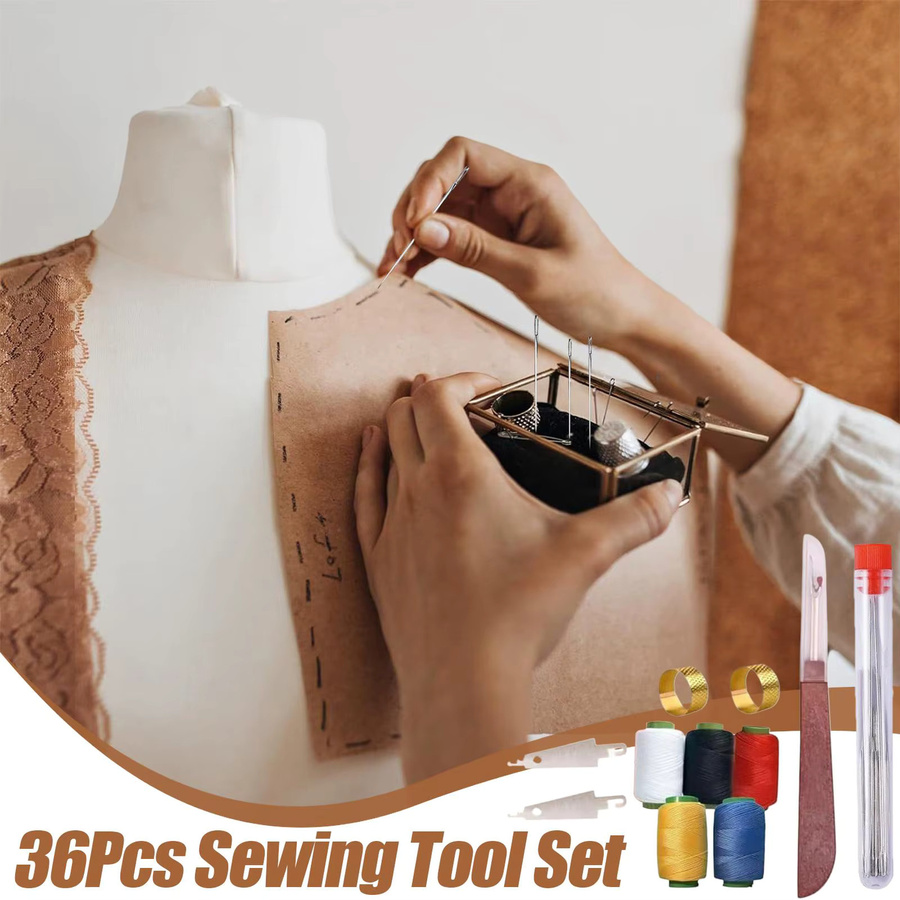 36-teiliges Sticknadel-Nähwerkzeug-Set aus Stahl in Multicolour für DIY-Bastelarbeiten und Reparaturen - Bild 3