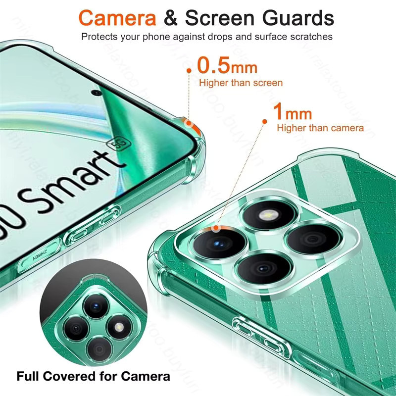 Transparente und stoßfeste Silikon-TPU Handyhülle für Honor X6, X6B, X6A und X6C - Bild 3