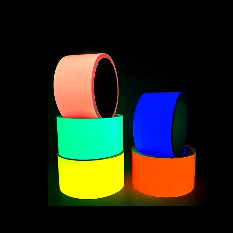 Yemingduo PET-Leuchtband fluoreszierendes Klebeband für Sicherheitswarnung und DIY-Dekoration, Breite: 4 cm, Länge: 1 m, Mehrfarbig - Bild 1