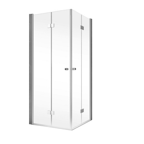 Schulte Garant 2.0 Duschkabine als Drehfalttür mit Eckeinstieg, Farbe Silber, Glas klar, B/T/H: 90 x 200 x 90 cm - Bild 2