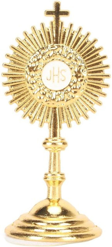 Tooarts Christliche Kommunion-Statue aus Metall in Gold als klassische Tischdekoration - Bild 1