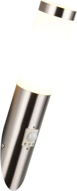 Trio LED-Wandleuchte für den Außenbereich mit Bewegungsmelder in Nickel Matt und Weiß, B/H/T: 39 x 7,5 x 17 cm - Bild 1