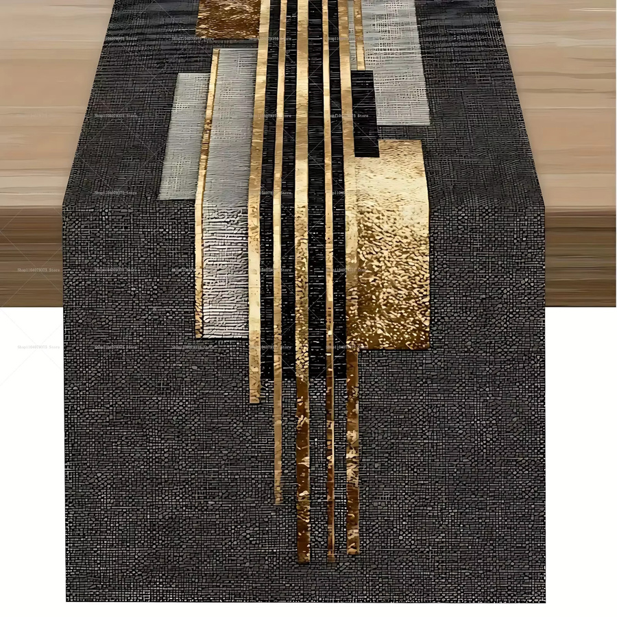 VIKAMA Tischläufer mit nordischem geometrischem Design für Couchtisch oder Esstisch, Rechteckig, Breite: 90 cm, Tiefe: 33 cm - Bild 3
