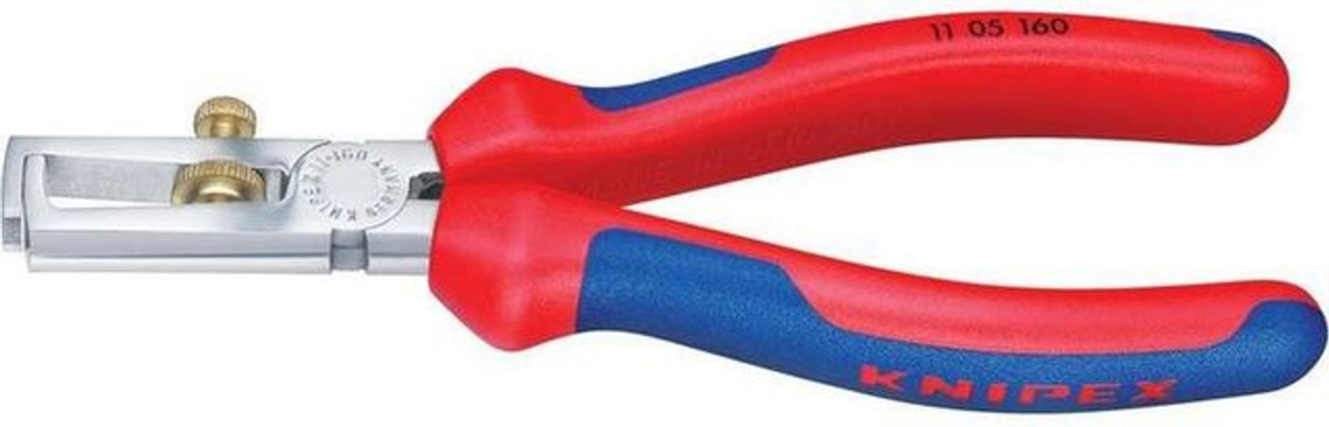 Knipex Abisolierzange 11 05 160 mit Öffnungsfeder und Mehrkomponenten-Hüllen, rot, Länge: 160 mm - Bild 3