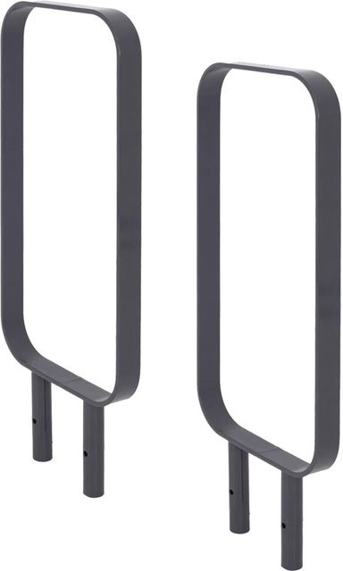 TRUTZHOLM 2er Set Fahrradanlehnbügel Typ O aus Flachstahl in Anthrazit, Höhe: 115 cm, Breite: 45 cm - Bild 1