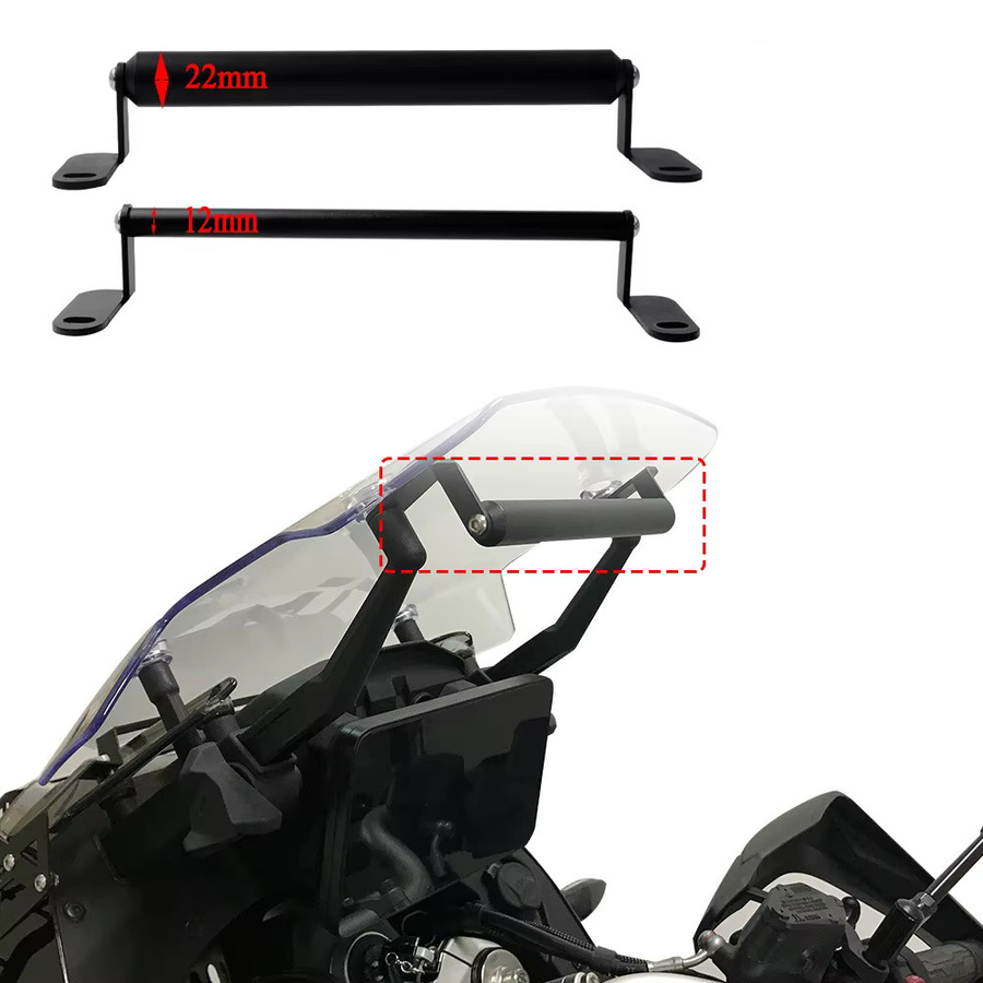 Motorrad GPS Halterung und Smartphone Halterung Platte für CFMOTO CF 800MT in Schwarz - Bild 2