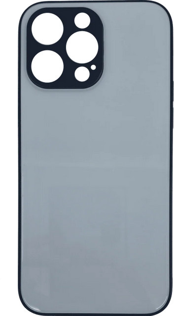 Sublimation Case für Apple iPhone 14 Pro Max in Schwarz und Transparent mit Glasoberfläche - Bild 1
