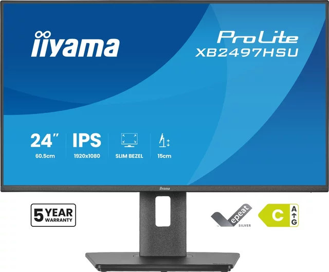 Iiyama ProLite XB2497HSU-B1 LED-Monitor, 60,5 cm (23,8 Zoll), Full HD, IPS, 120Hz, Schwarz - Bild 1