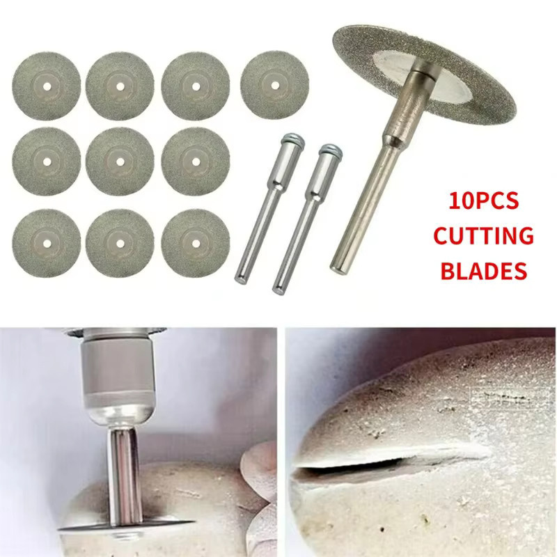 10 Stück TOTNEND Diamant-Trennscheiben in Grau mit 25 mm Durchmesser für Drehwerkzeuge - Bild 2