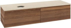 V&B Waschtischunterschrank Antao ohne Frontstruktur in Warm Walnut, Breite: 160 cm, Tiefe: 50 cm - Bild 1