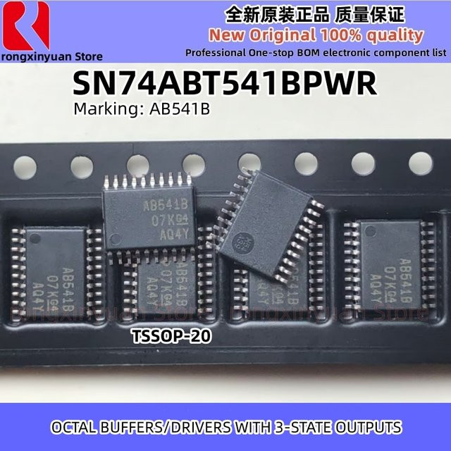 5 Stück RONGXINYUAN SN74ABT541BPWR Octal Puffer/Treiber mit 3-State Ausgängen TSSOP-20 in Schwarz - Bild 1