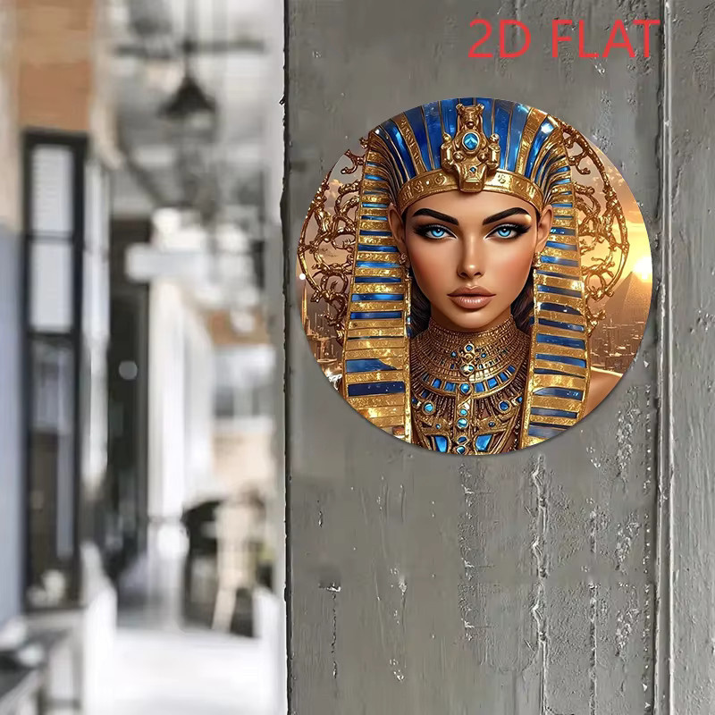 CIFBUY Nofretete Wandkunst Ägyptisches Metallschild Gold, B/H: 20,3 x 20,3 cm - Bild 3